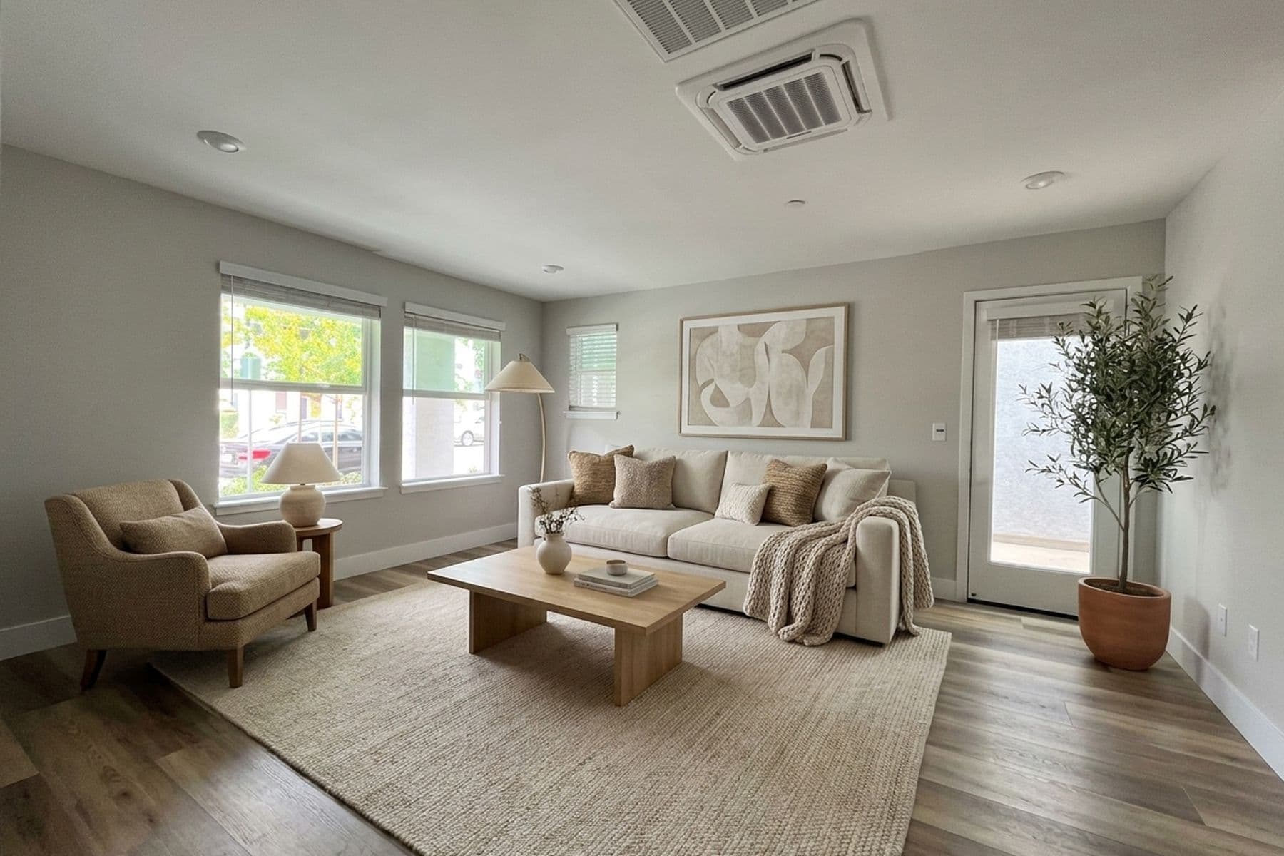 Family room reimagined in Staged style